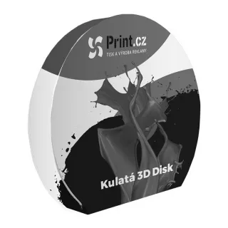 Textilní stěna 3D Disk kulatá bez tisku